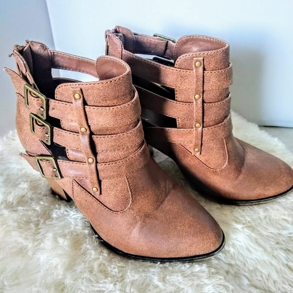 Tan Booties - Picture 1 of 8